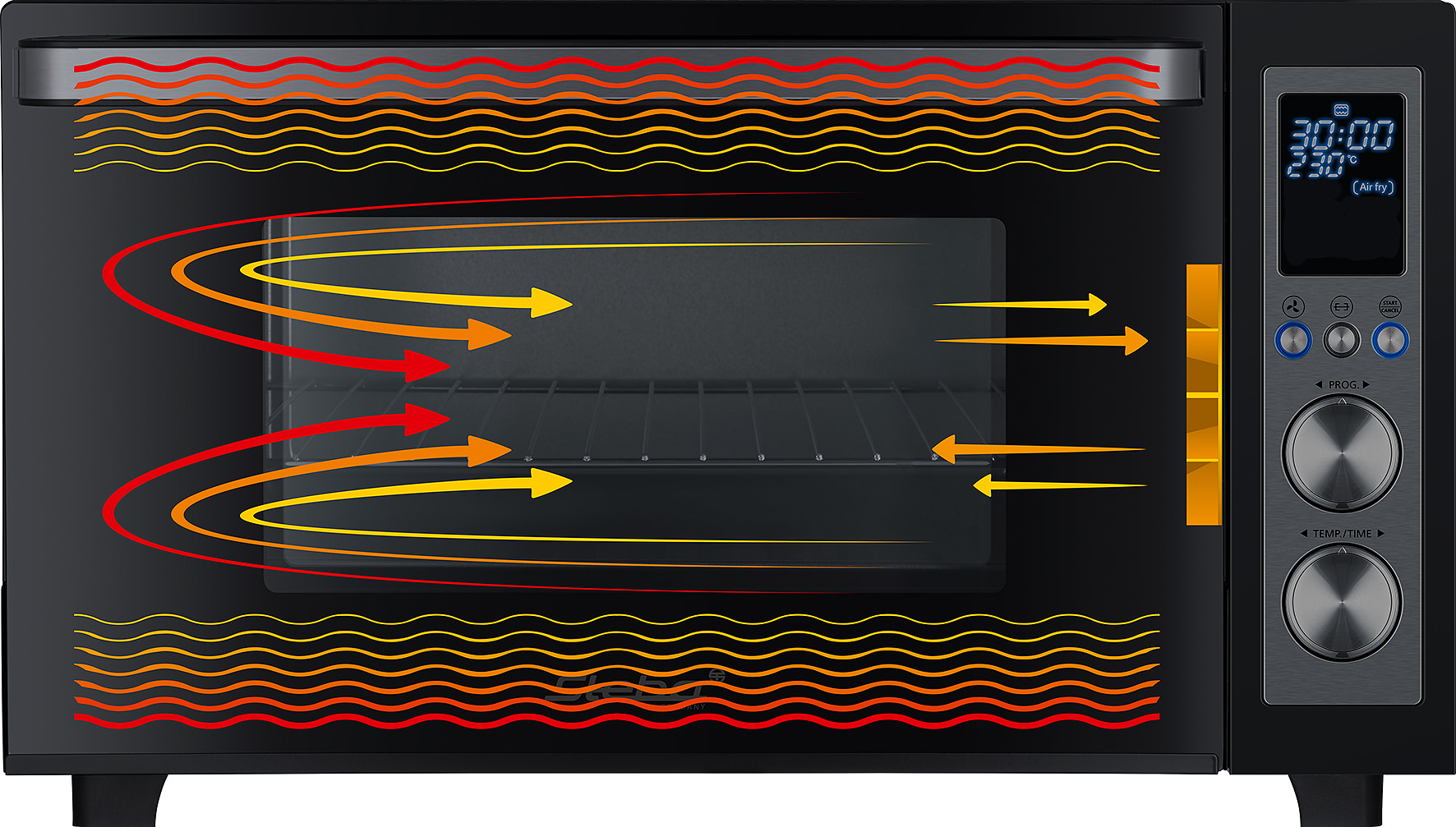 Steba KB E300 Digitaler Grillbackofen – Multifunktions-Minibackofen mit Grill & präziser Temperatursteuerung 7
