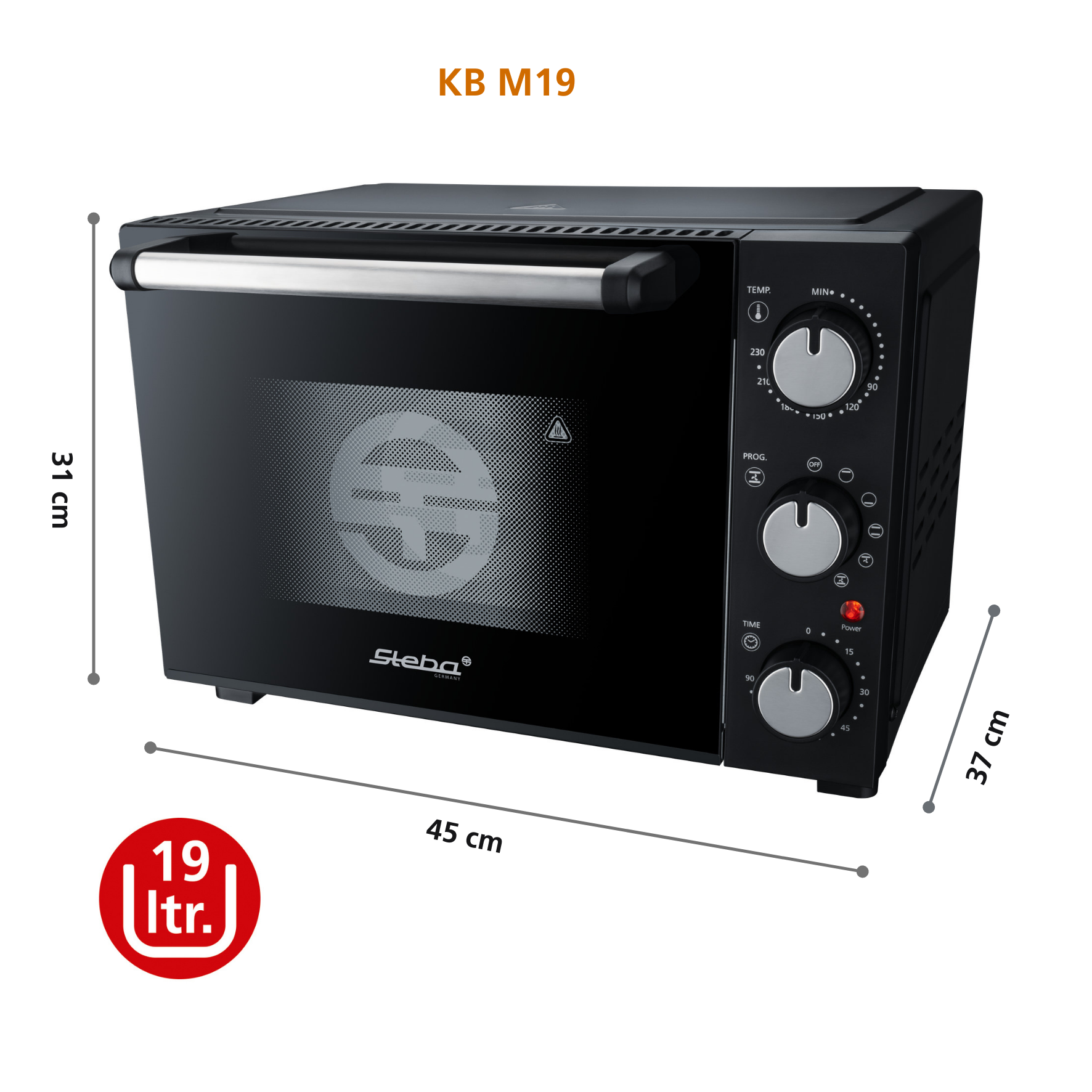 Steba KB M19 Backofen – Kompakter Mini-Backofen mit vielseitigen Funktionen für Küche & Haushalt 9