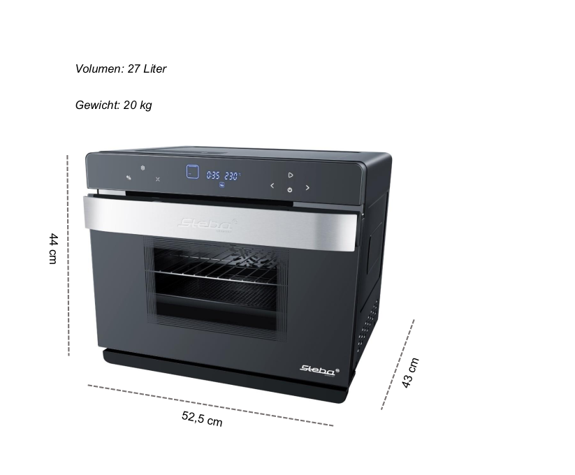 Steba DG 30 Multifunktions-Dampfbackofen – Gesund Kochen & Backen mit Dampf und Heißluft 8