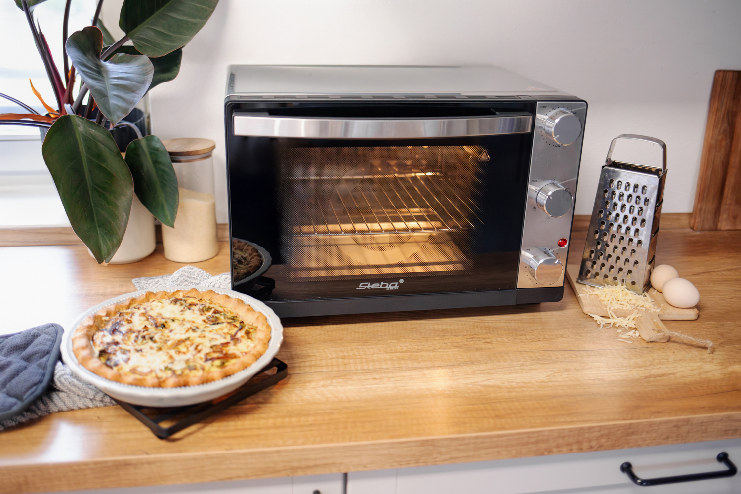 Steba KB 324 Steel Deluxe Grill-Backofen – Kompakter Tischbackofen mit Grillfunktion aus Edelstahl 5