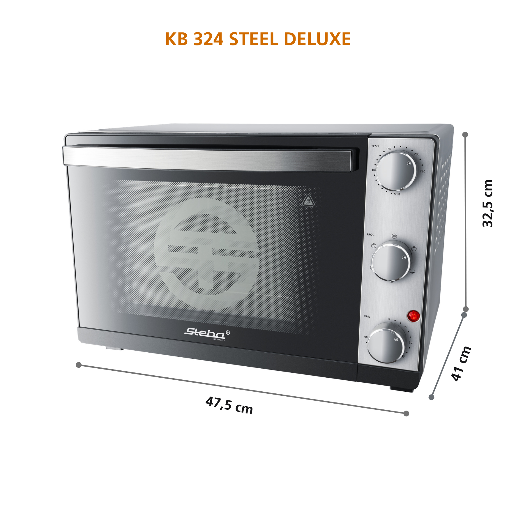 Steba KB 324 Steel Deluxe Grill-Backofen – Kompakter Tischbackofen mit Grillfunktion aus Edelstahl 15