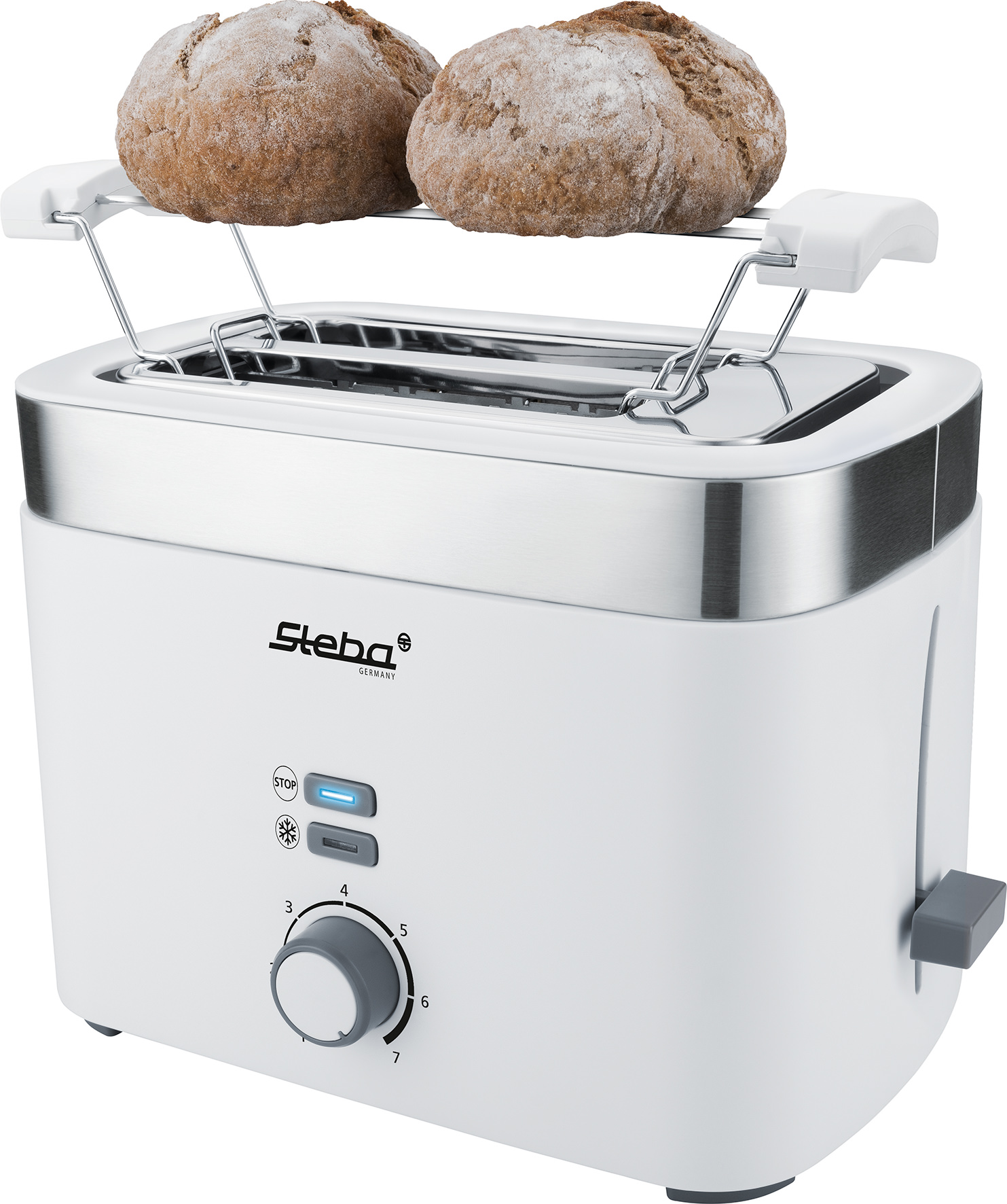 Steba TO 10 Toaster Bianco – Kompakter Langschlitz-Toaster in elegantem Weiß für perfektes Toasten 7