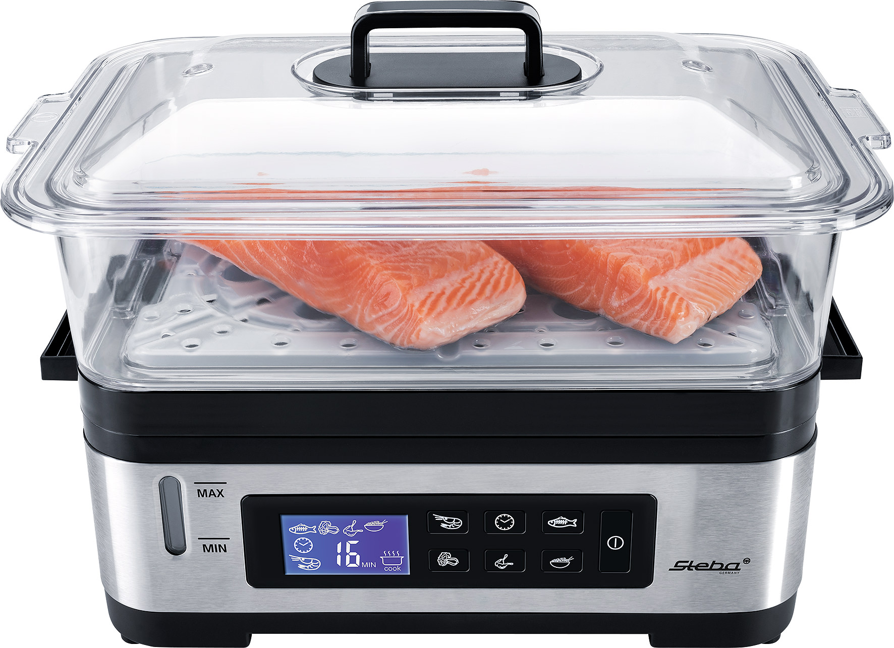 Steba DG 2 Dampfgarer – Gesundes Kochen mit Dampf, elektrischer Dampfkocher für Gemüse, Fisch & mehr 5