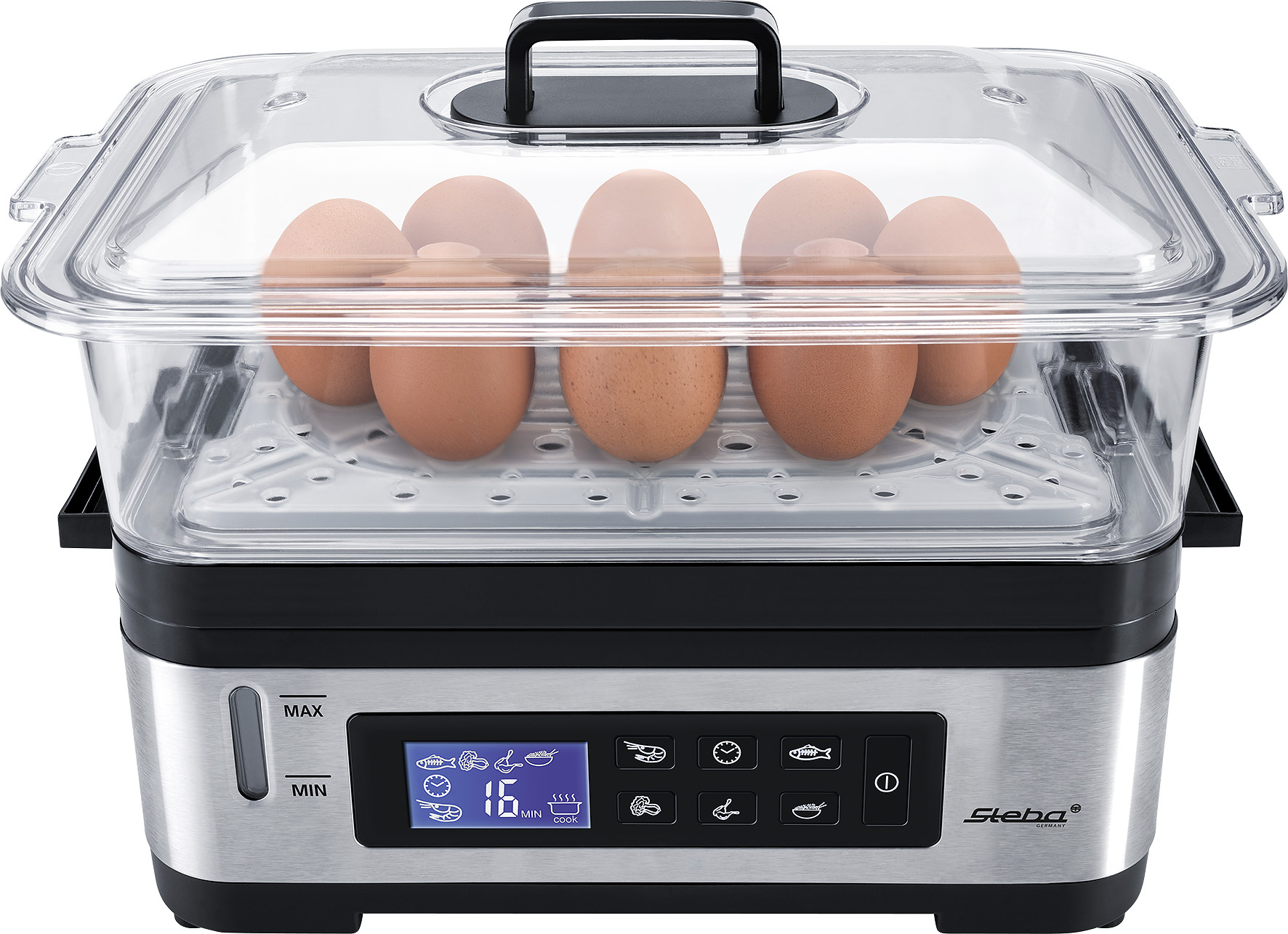 Steba DG 2 Dampfgarer – Gesundes Kochen mit Dampf, elektrischer Dampfkocher für Gemüse, Fisch & mehr 7