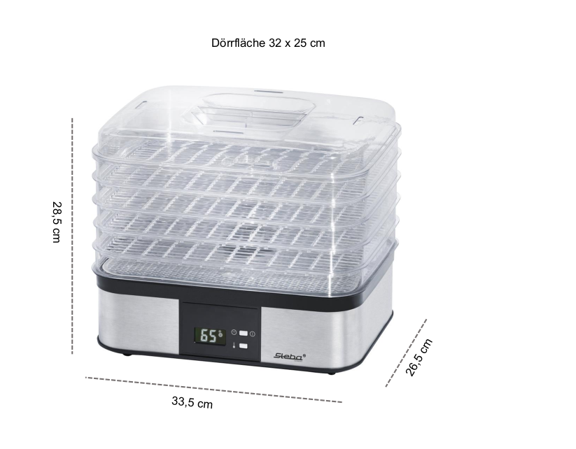 Steba ED 5 Elektrischer Dörrautomat – Schonend Trocknen von Obst, Gemüse, Kräutern & Fleisch 4