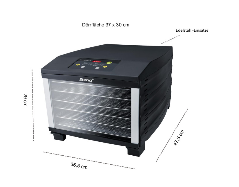 Steba ED 6 Elektrischer Dörrautomat – Obst, Gemüse & Fleisch schonend trocknen & haltbar machen 2