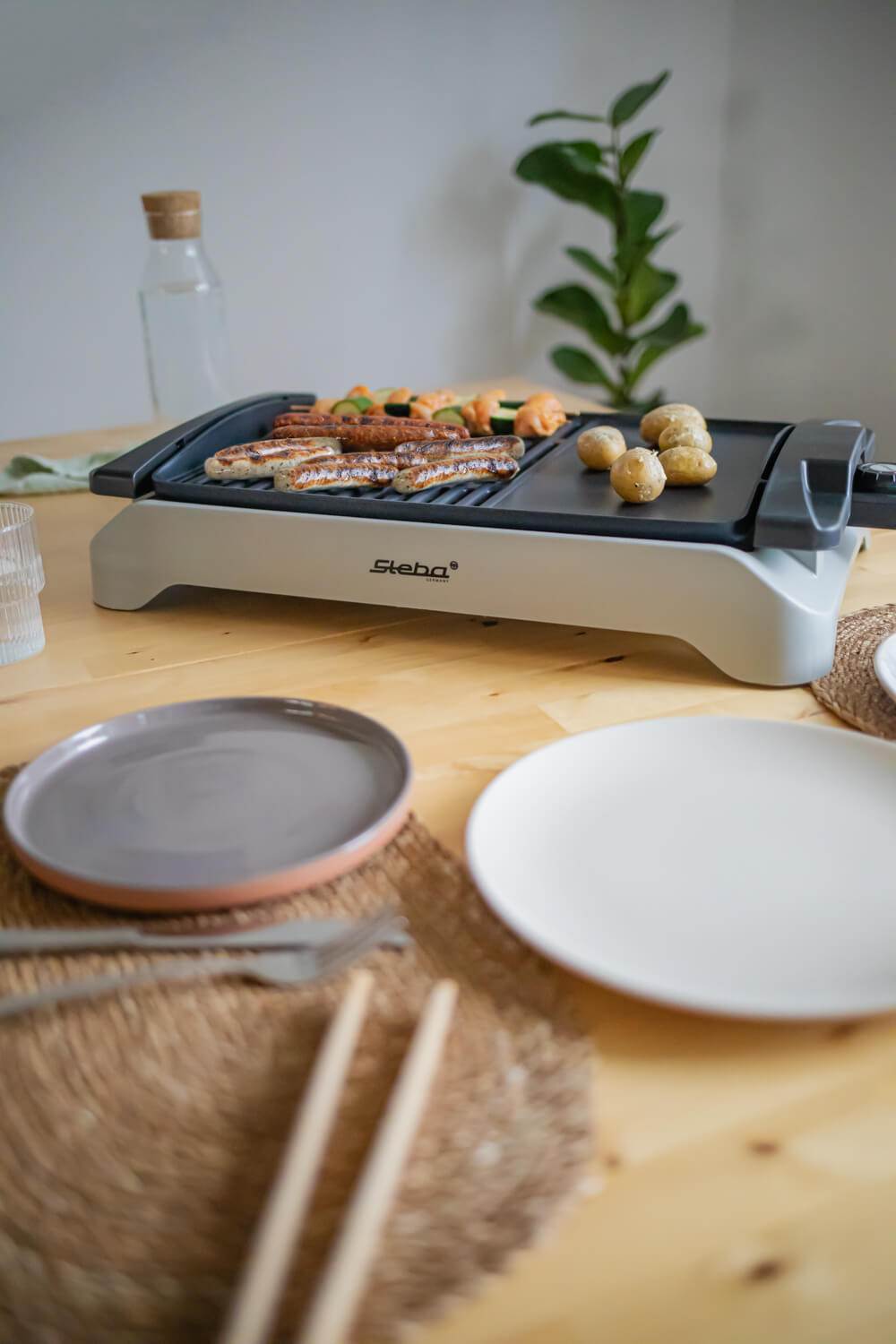 Steba VG 101 BBQ Tischgrill – Elektrischer Kontaktgrill für drinnen & draußen, kompakt & leistungsstark 2