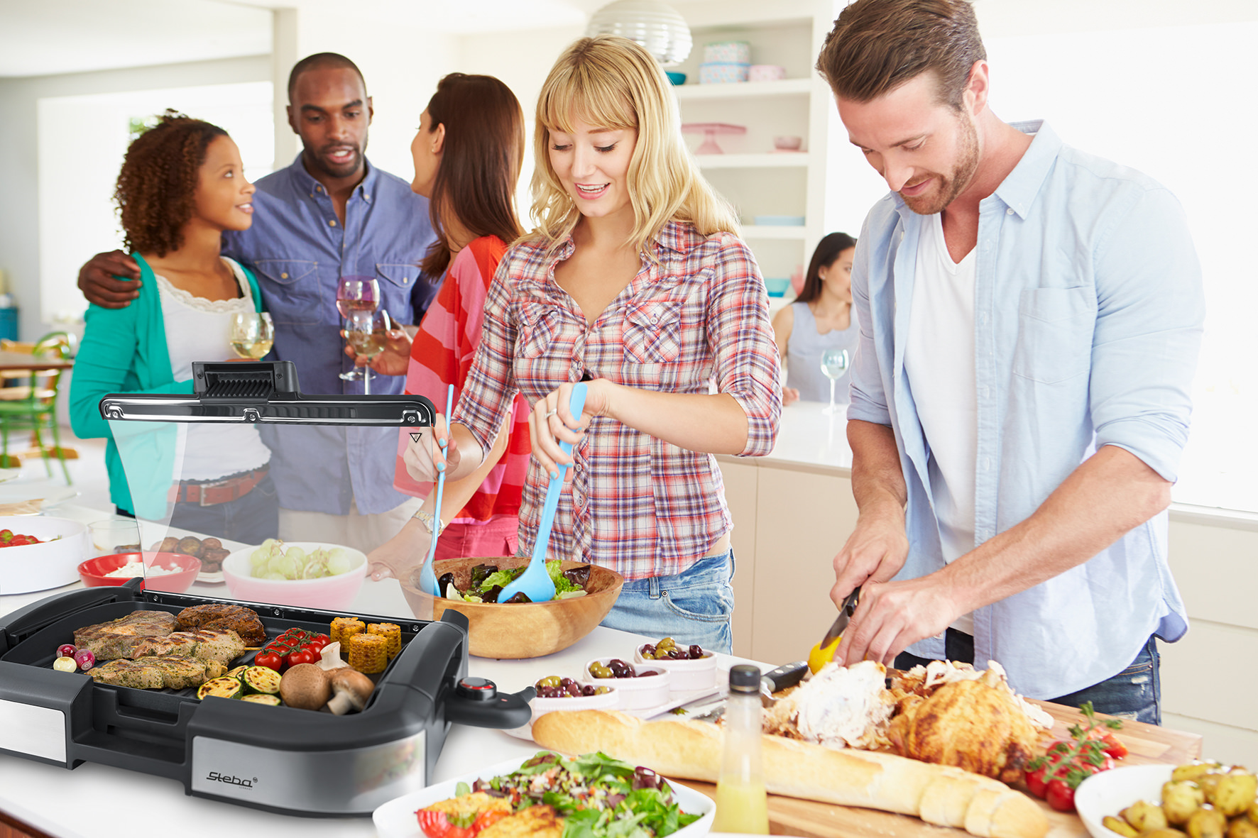 Steba VG 195 BBQ-Grill mit Glasdeckel – Elektrischer Tischgrill für perfektes Grillvergnügen zuhause 4