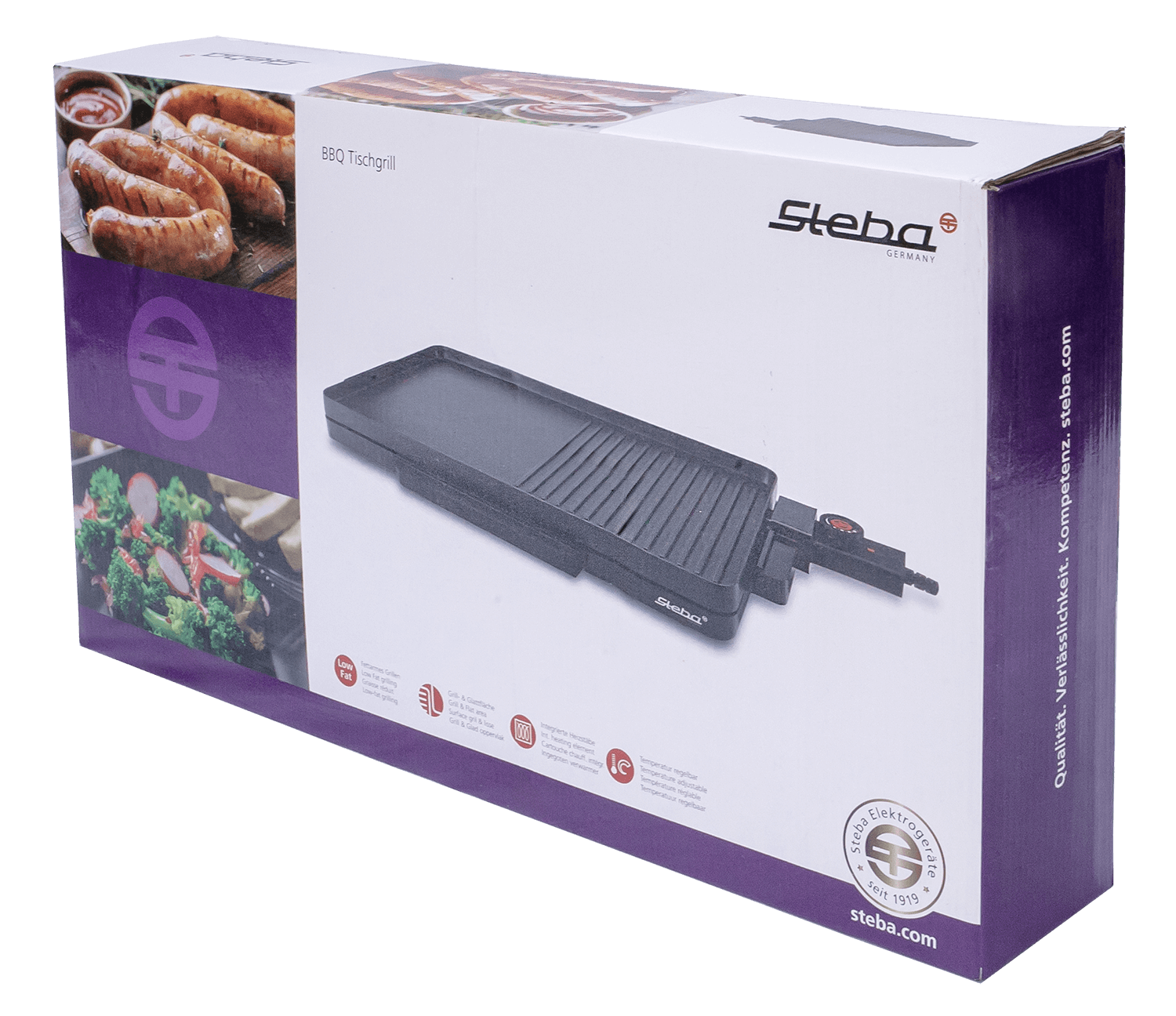 Steba VG 30 SLIM BBQ-Tischgrill – Elektrischer Kontaktgrill für drinnen & draußen, platzsparend 6