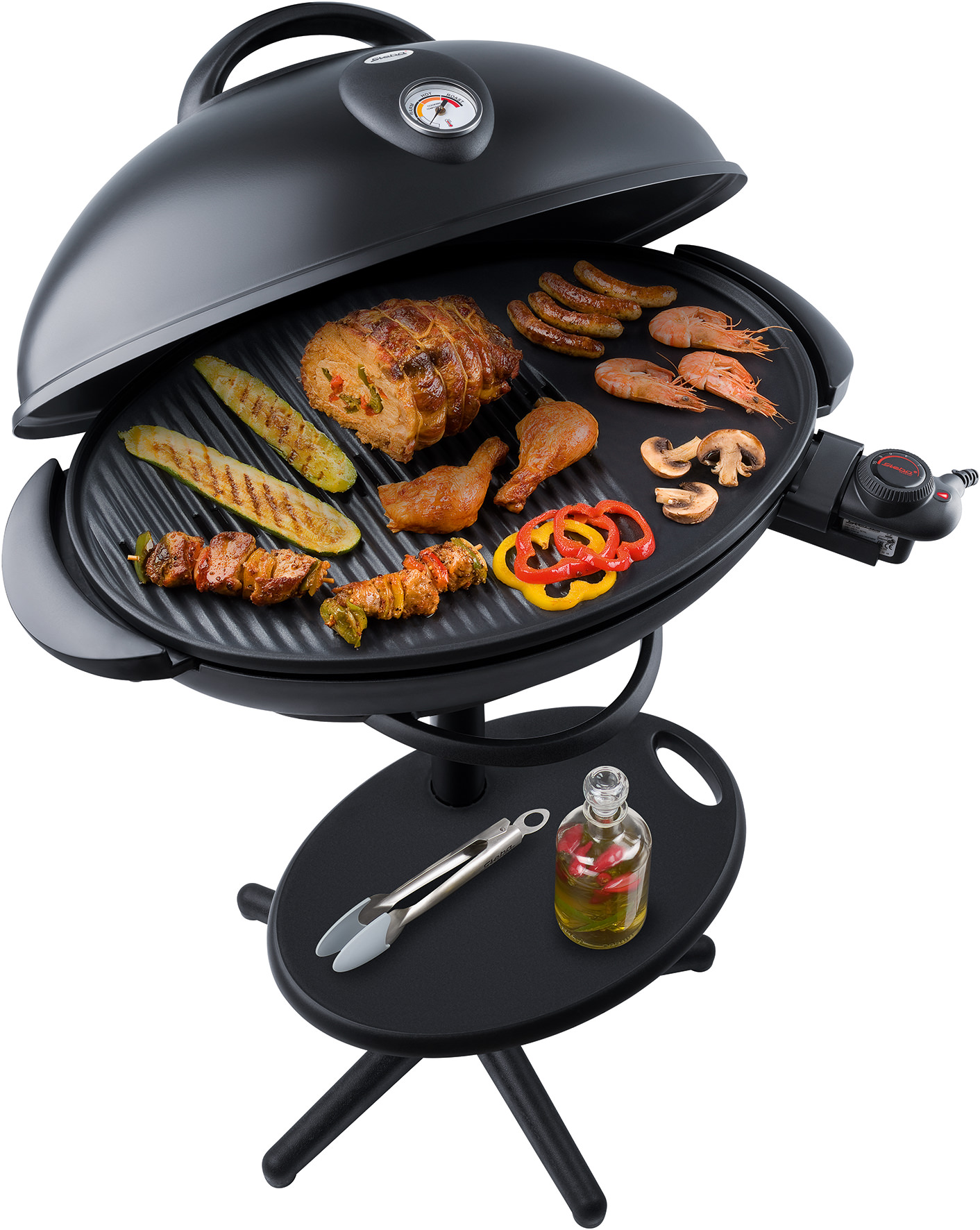 Steba VG 350 BBQ-Grill mit Haube – Elektrischer Standgrill für perfektes Grillerlebnis drinnen & draußen 4