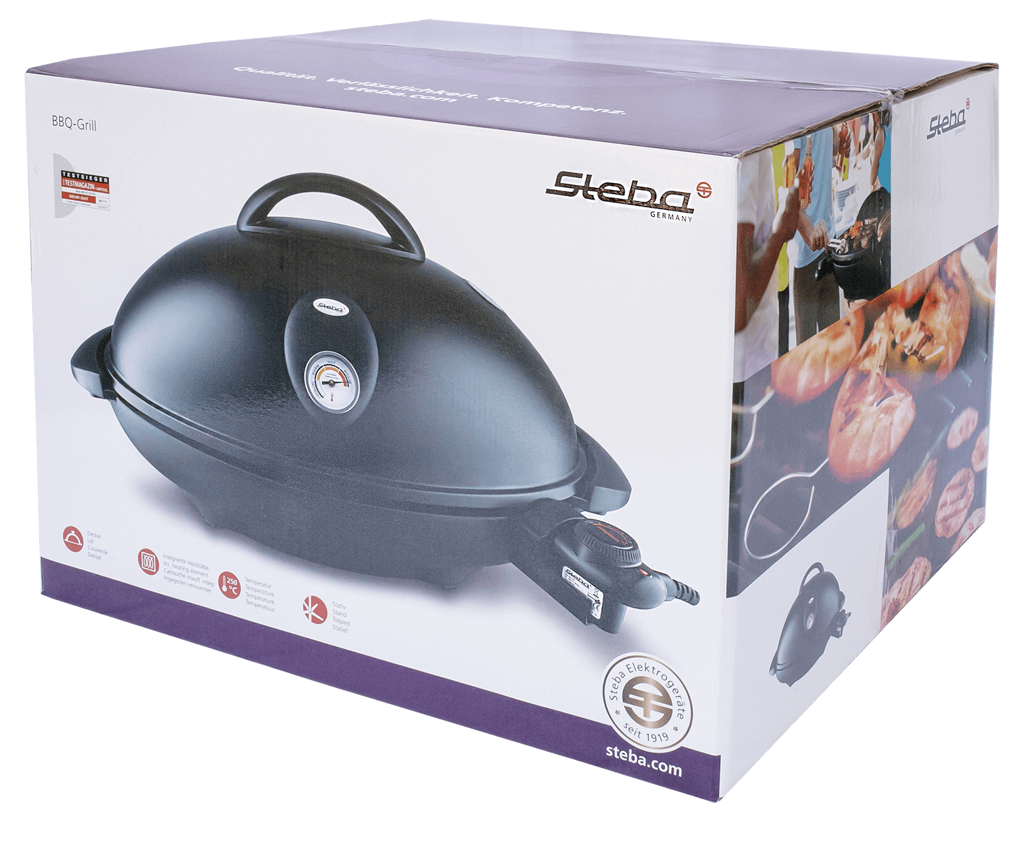 Steba VG 350 BBQ-Grill mit Haube – Elektrischer Standgrill für perfektes Grillerlebnis drinnen & draußen 5