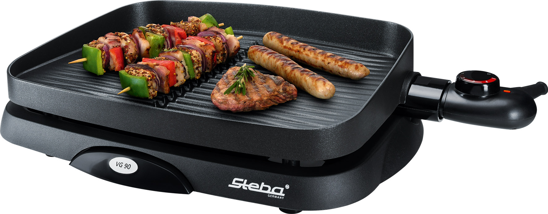 Steba VG 90 Kompakter Elektro BBQ-Grill – Gesundes Grillen ohne Rauch für drinnen & draußen