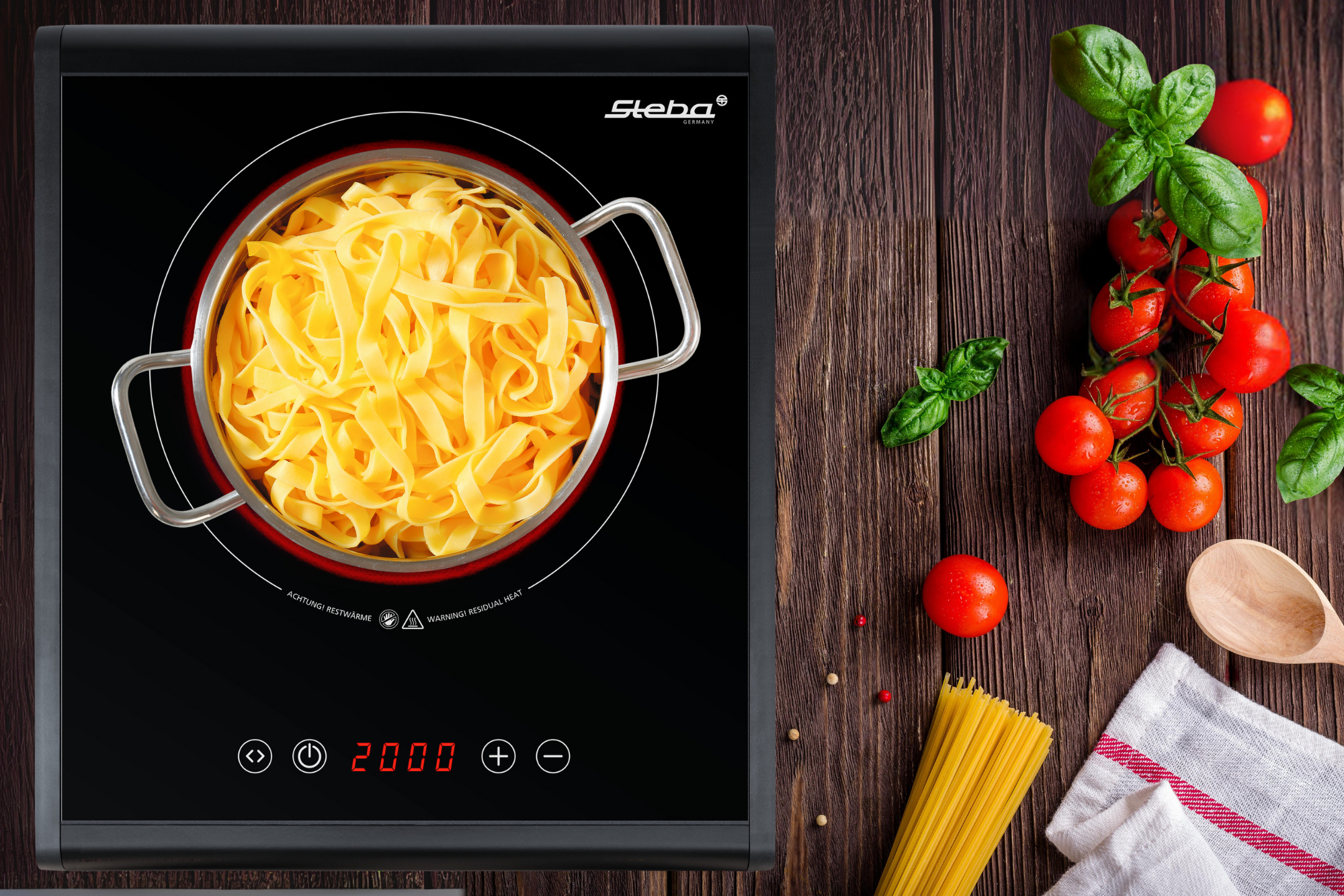 Steba HK 25 Glaskeramikkochfeld – Mobiles Einzelkochfeld mit präziser Temperaturregelung 6