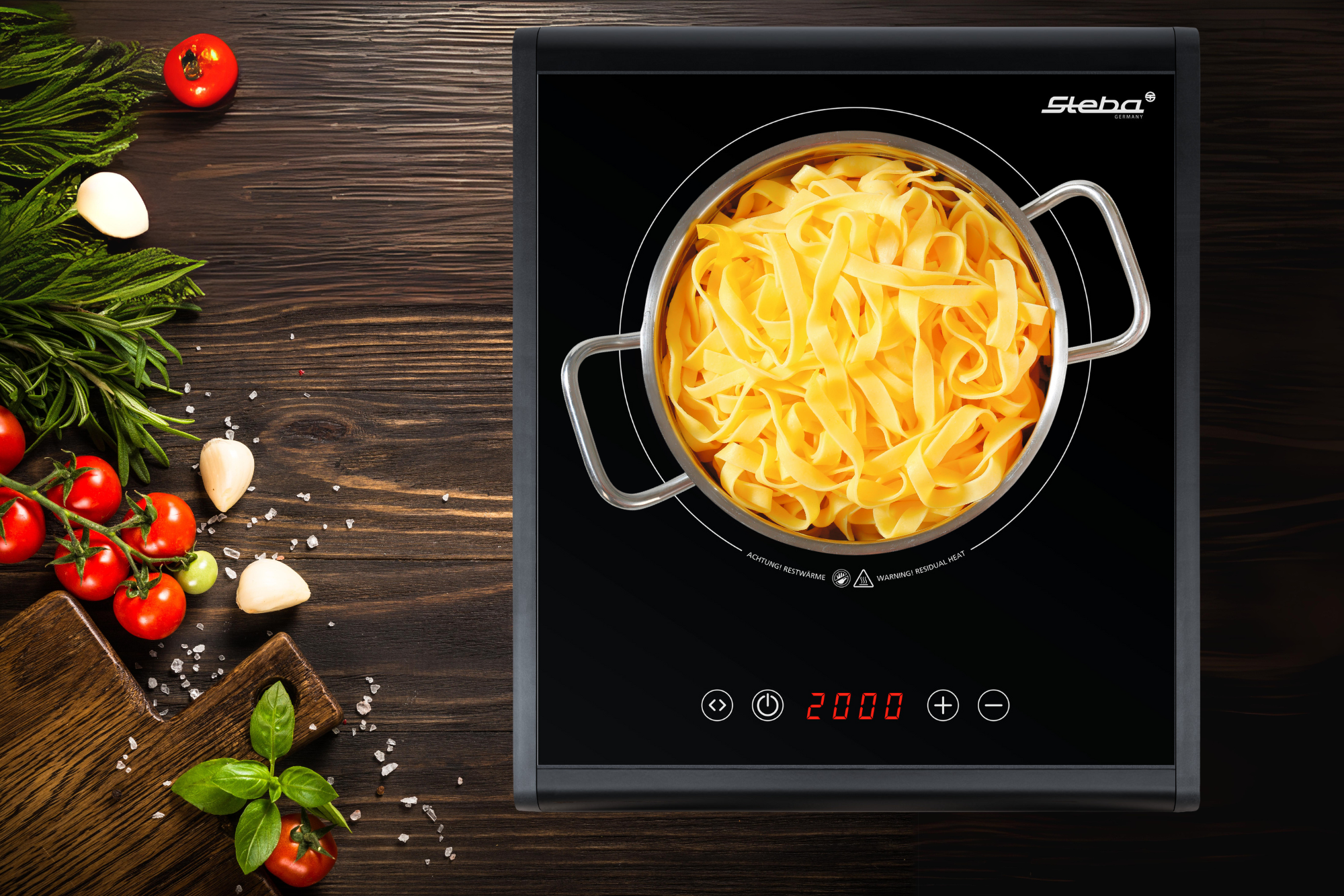 Steba HK 25 Glaskeramikkochfeld – Mobiles Einzelkochfeld mit präziser Temperaturregelung 7