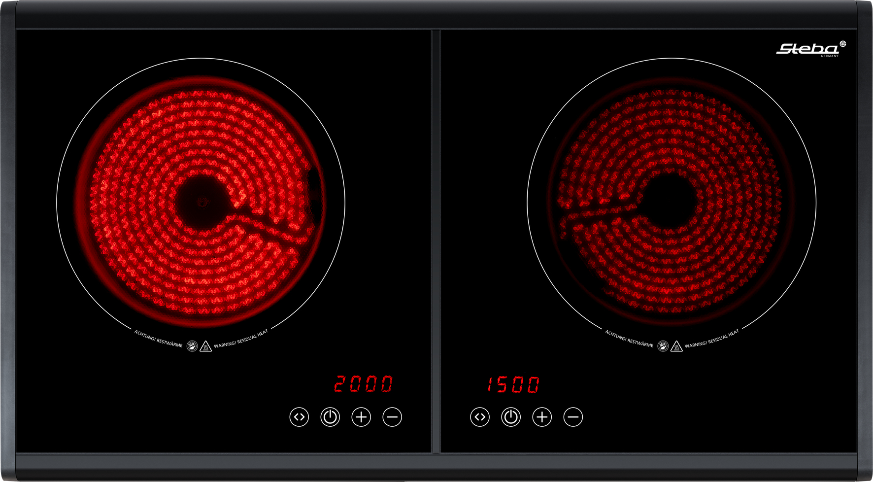 Steba HK 250 Doppel-Glaskeramikkochfeld – 2 Kochzonen, kompakt & leistungsstark für Küche & Camping