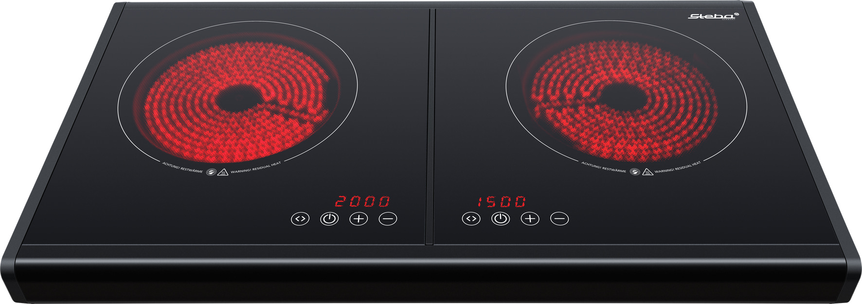 Steba HK 250 Doppel-Glaskeramikkochfeld – 2 Kochzonen, kompakt & leistungsstark für Küche & Camping 2