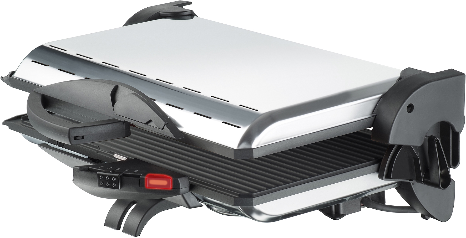 Steba PG 4.3 Kontaktgrill Chrom – Elektrischer Tischgrill mit Antihaftplatten für perfekte Grillresultate 4