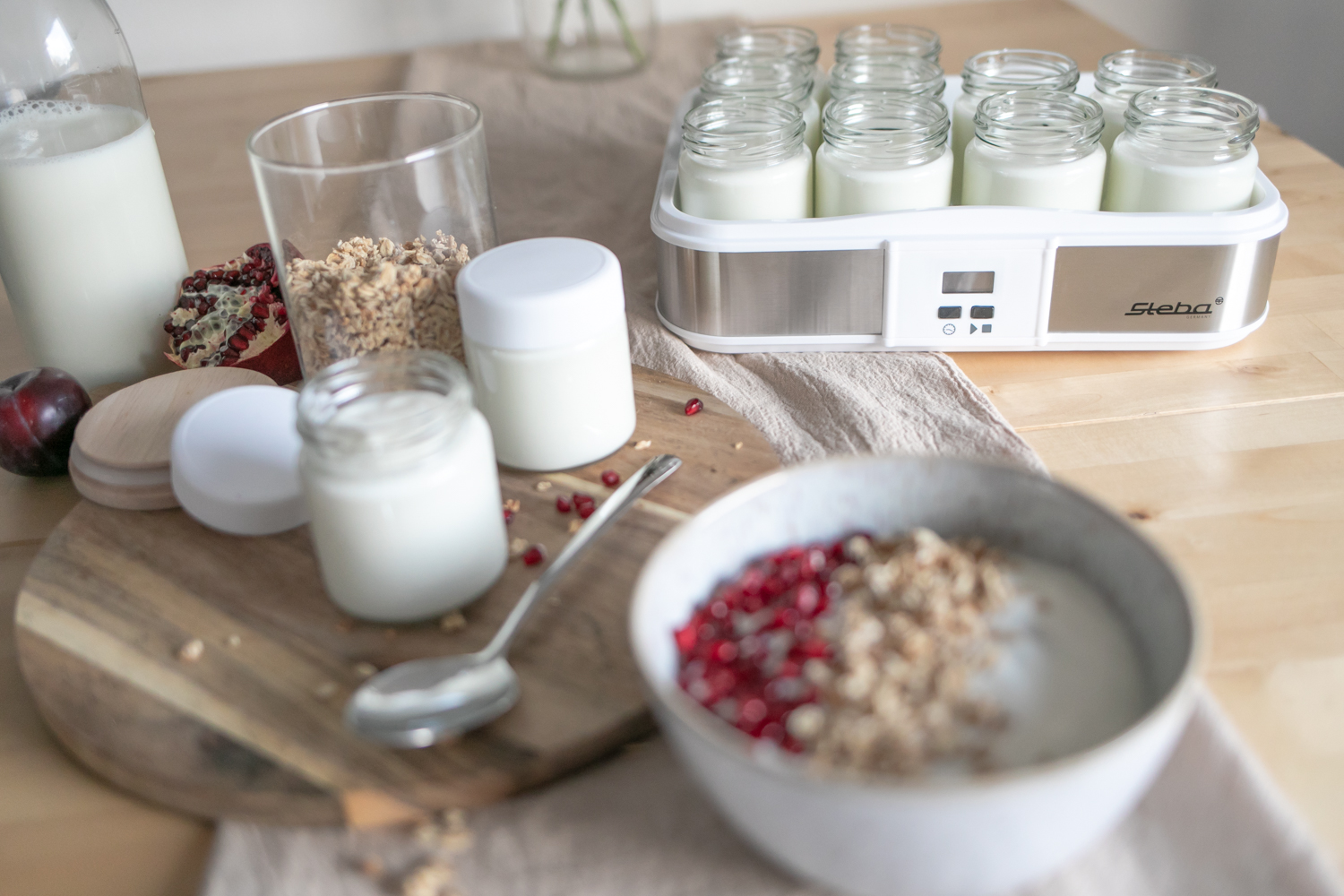 Steba JM 2 Joghurtmaker – Elektrischer Joghurtbereiter für cremigen Naturjoghurt, einfache Bedienung 4