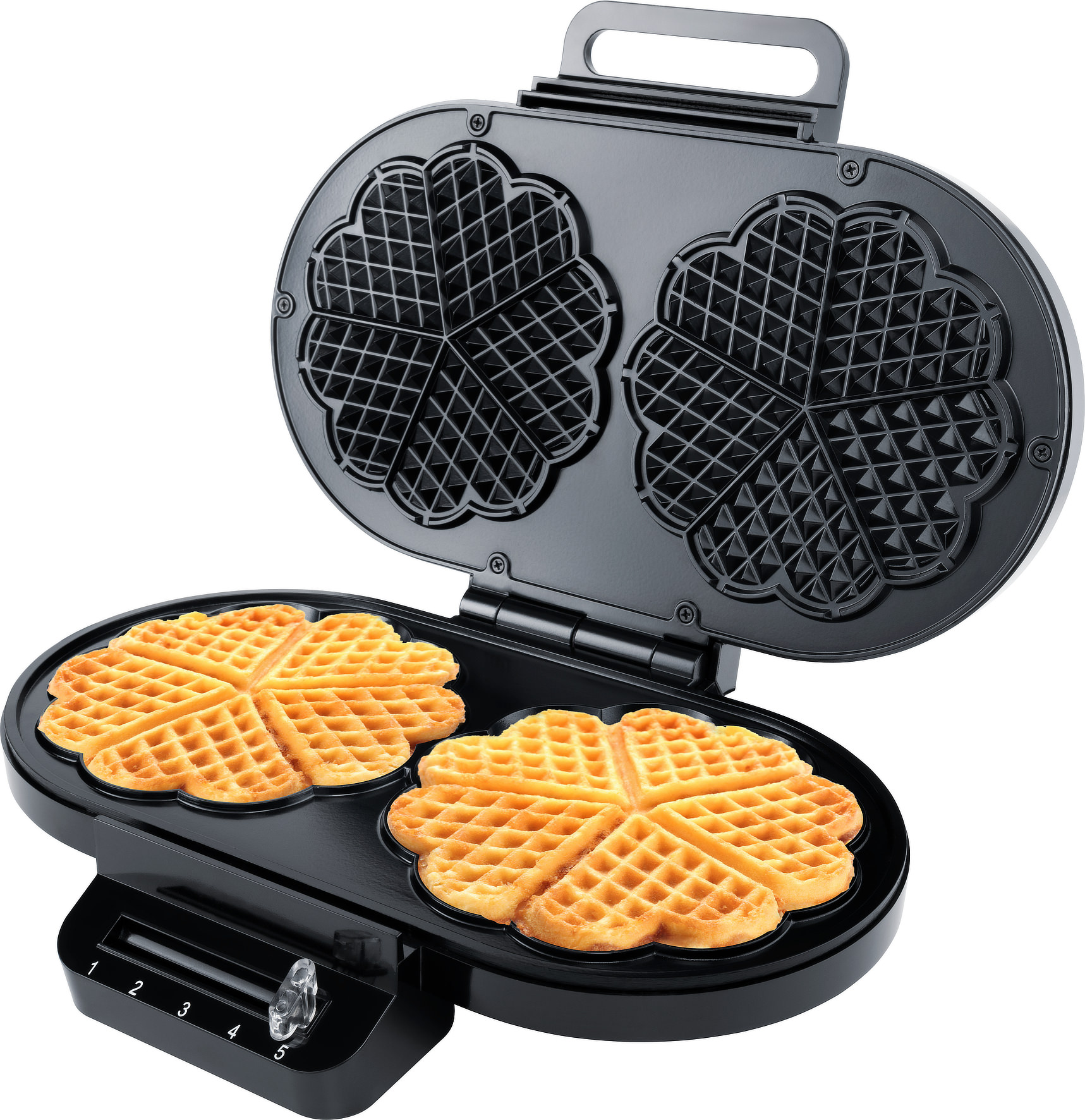 Steba WE 2 Doppel-Waffeleisen – 2 Waffeln gleichzeitig backen, antihaftbeschichtet, für knusprige Ergebnisse 12