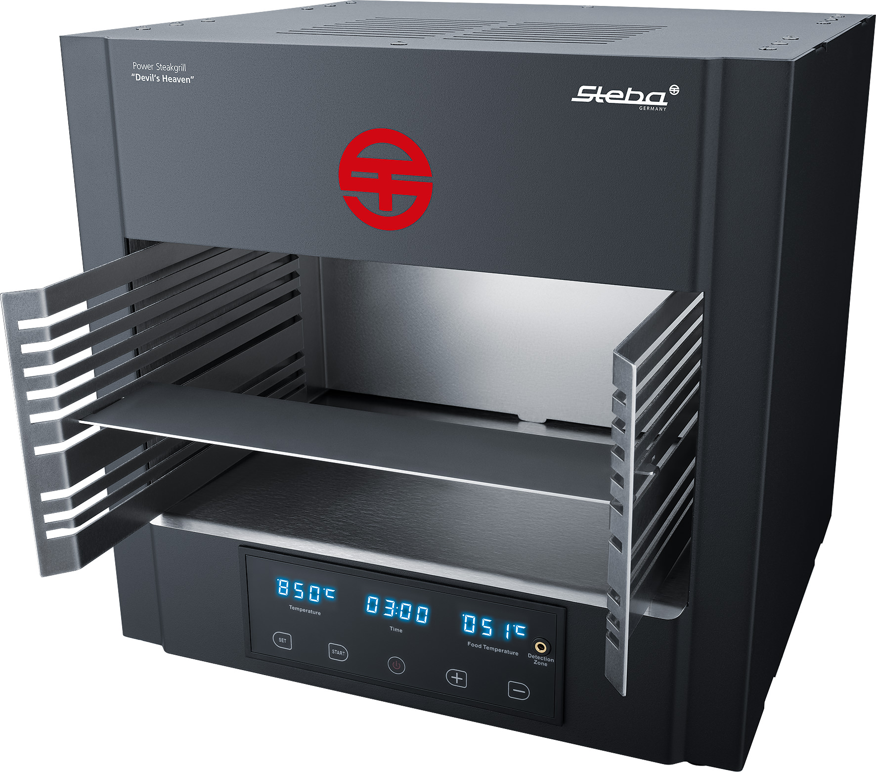 Steba PS E2600 XL Devil's Heaven Power Steakgrill – Elektrogrill 2600W XL-Grillfläche für perfekte Steaks 7