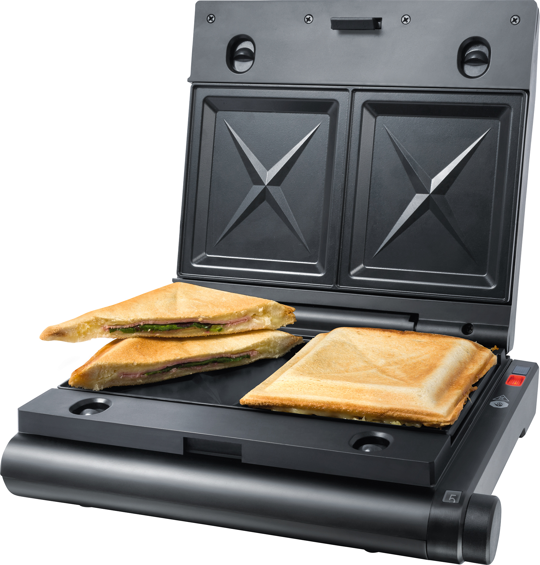 Steba SG 55 Sandwich Maker – Elektrisches Sandwichtoaster mit antihaftbeschichteten Platten für knusprige Sandwiches 3