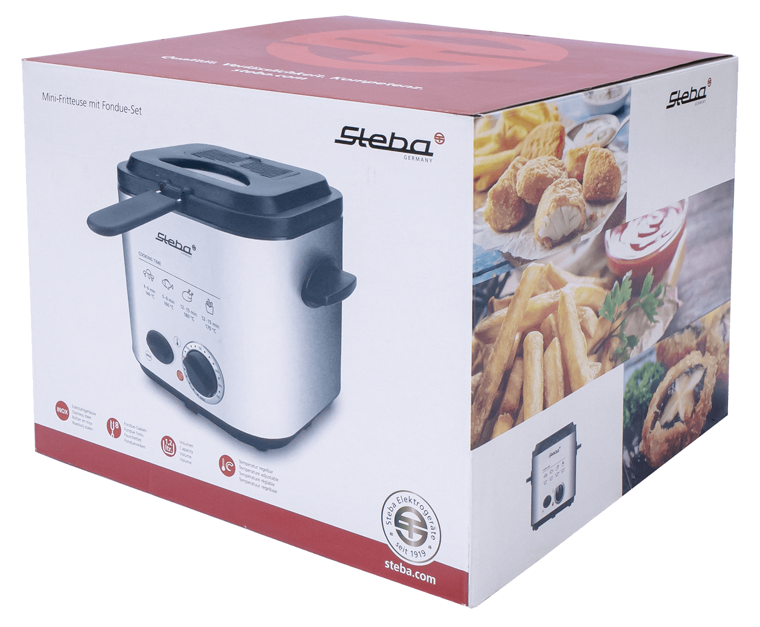 Steba DF 95 Mini-Fritteuse mit Fondue-Set – Kompaktes 2-in-1 Küchengerät für Frittieren & Fondue 6