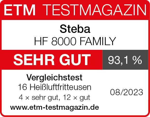 Steba HF 8000 Family Heißluftfritteuse – Gesundes Frittieren für die ganze Familie | Großes Fassungsvermögen 7
