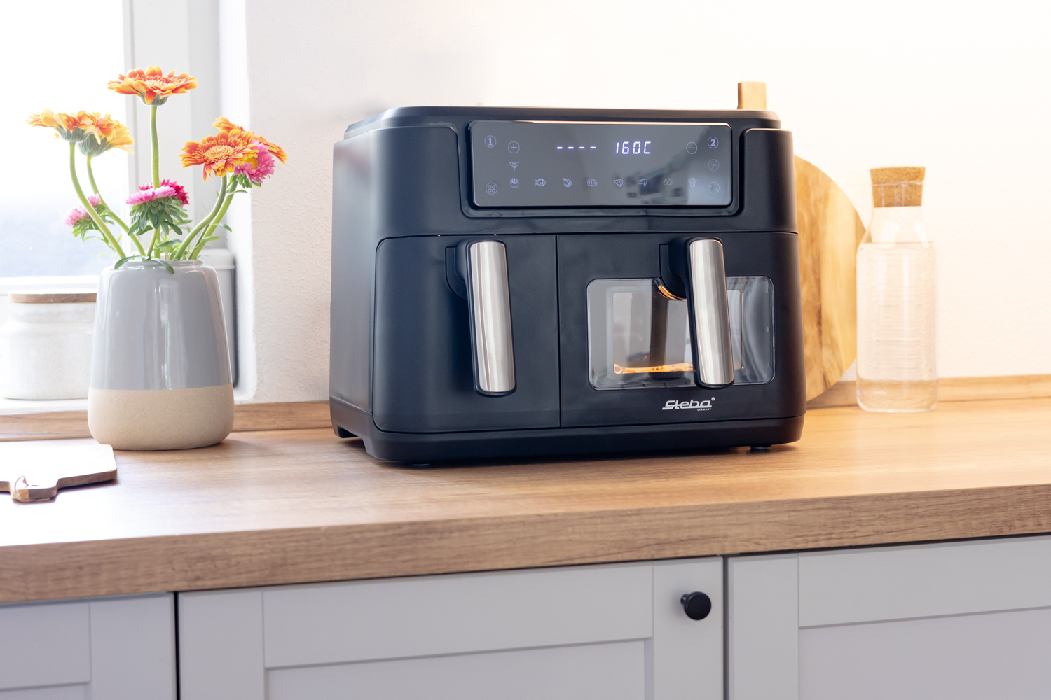 Steba HF 9500 DUO Heißluftfritteuse – Doppelkammer-Fritteuse für fettarmes & knuspriges Kochen 17