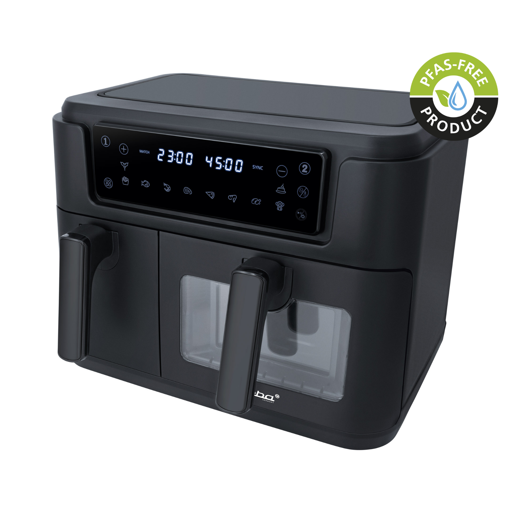 Steba HF 9501 DUO BLACK Heißluftfritteuse – Doppelkammer-Fritteuse für fettarmes, gesundes Kochen 11