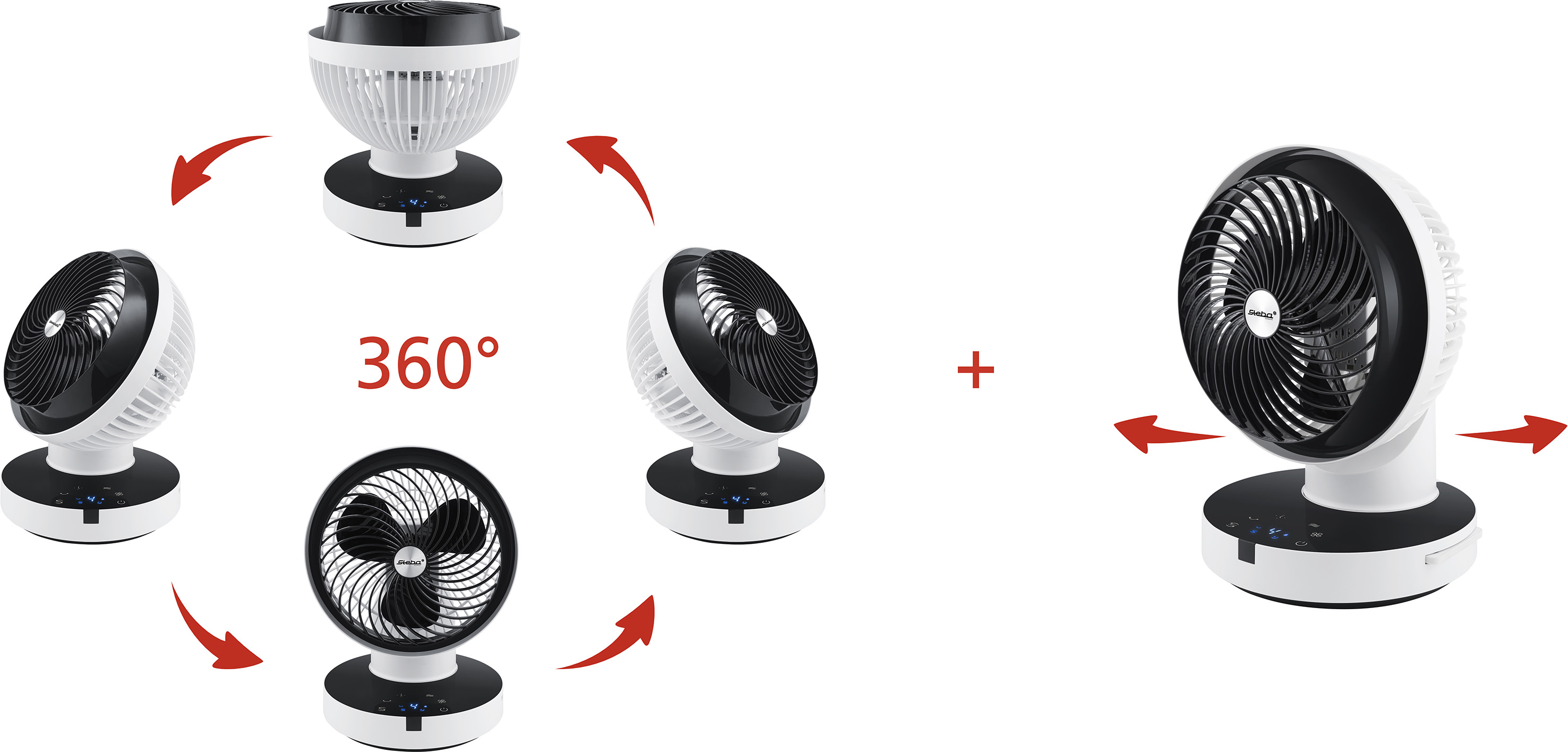 Steba VT 360 TWIST Tischventilator – 360° Rotation für optimale Luftzirkulation 7