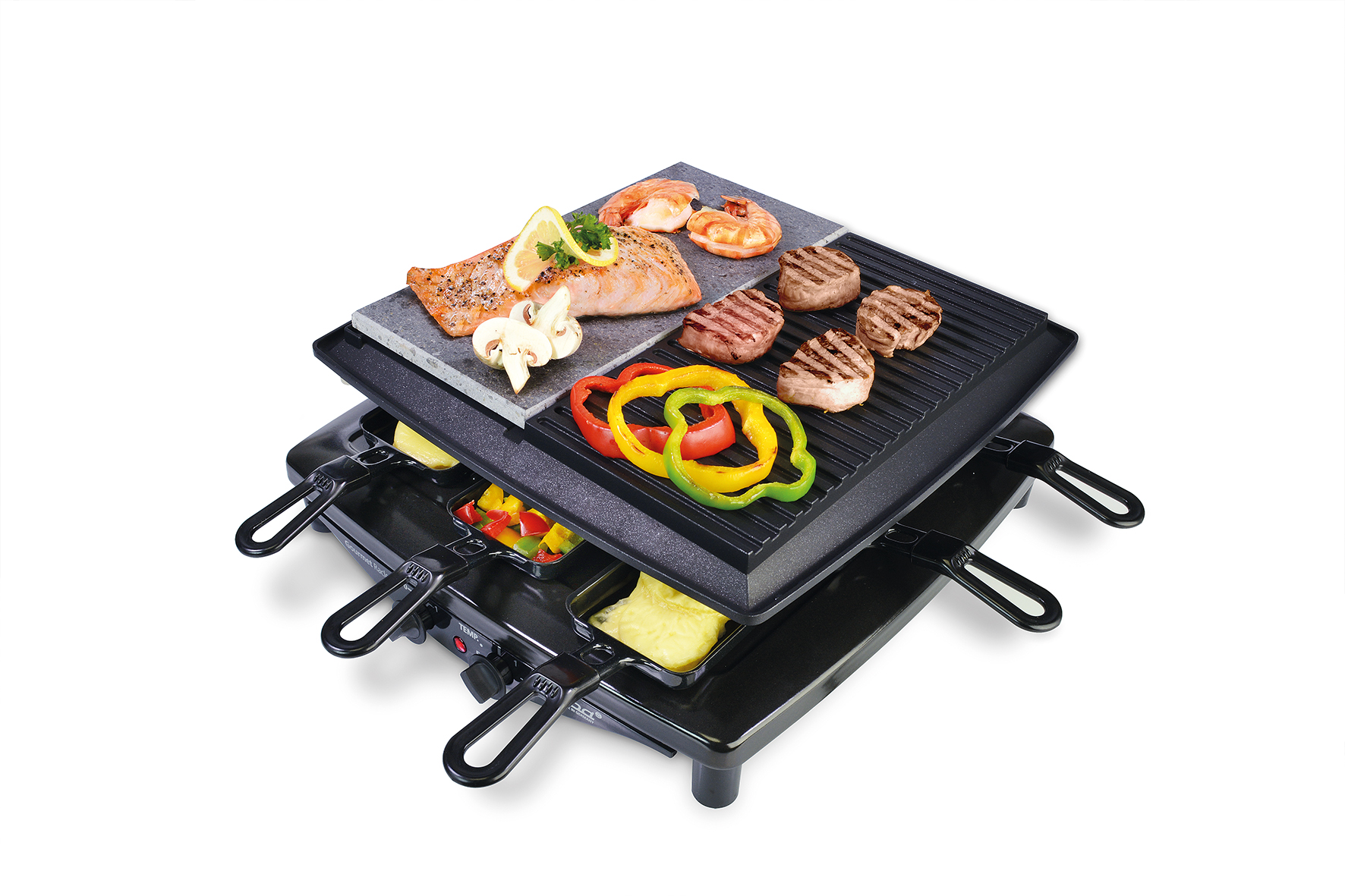 Steba RC 4 Plus Raclette-Grill für gesellige Runden – elektrischer Tischgrill mit Pfännchen 10