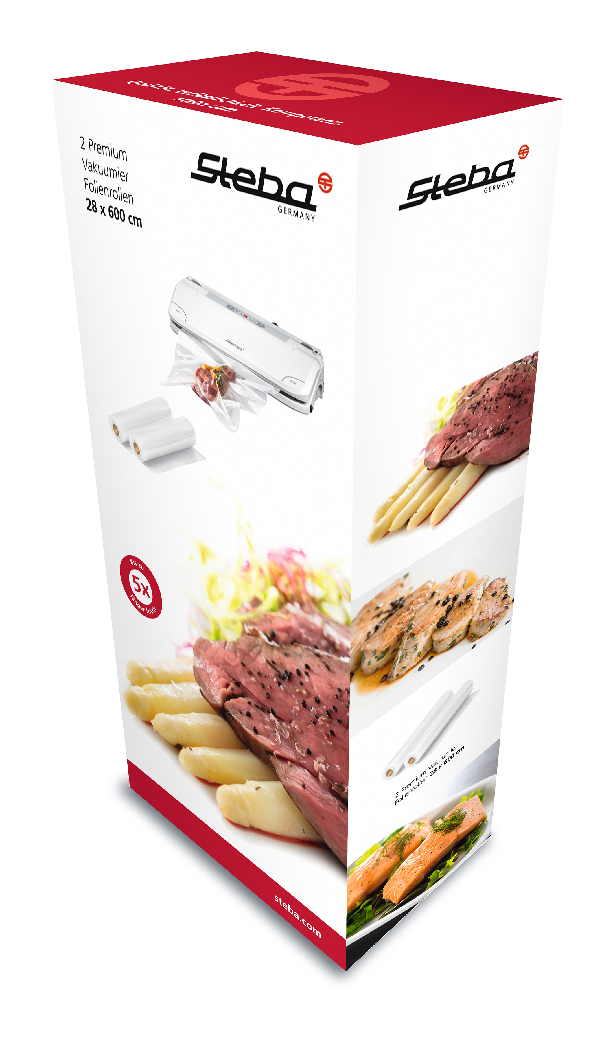 Steba Folienrollen 28 x 600 cm – 2er Set | Vakuumierfolien für optimale Frischhaltung 4